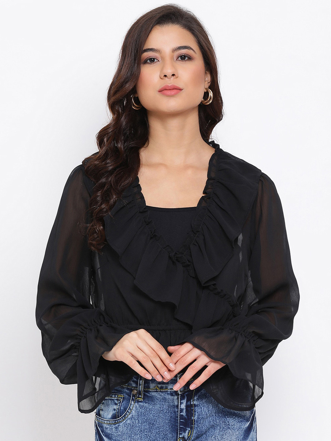 

Oxolloxo Women Black Solid Top