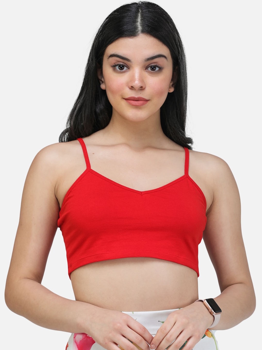 

SCORPIUS Women Red Solid Fitted Top