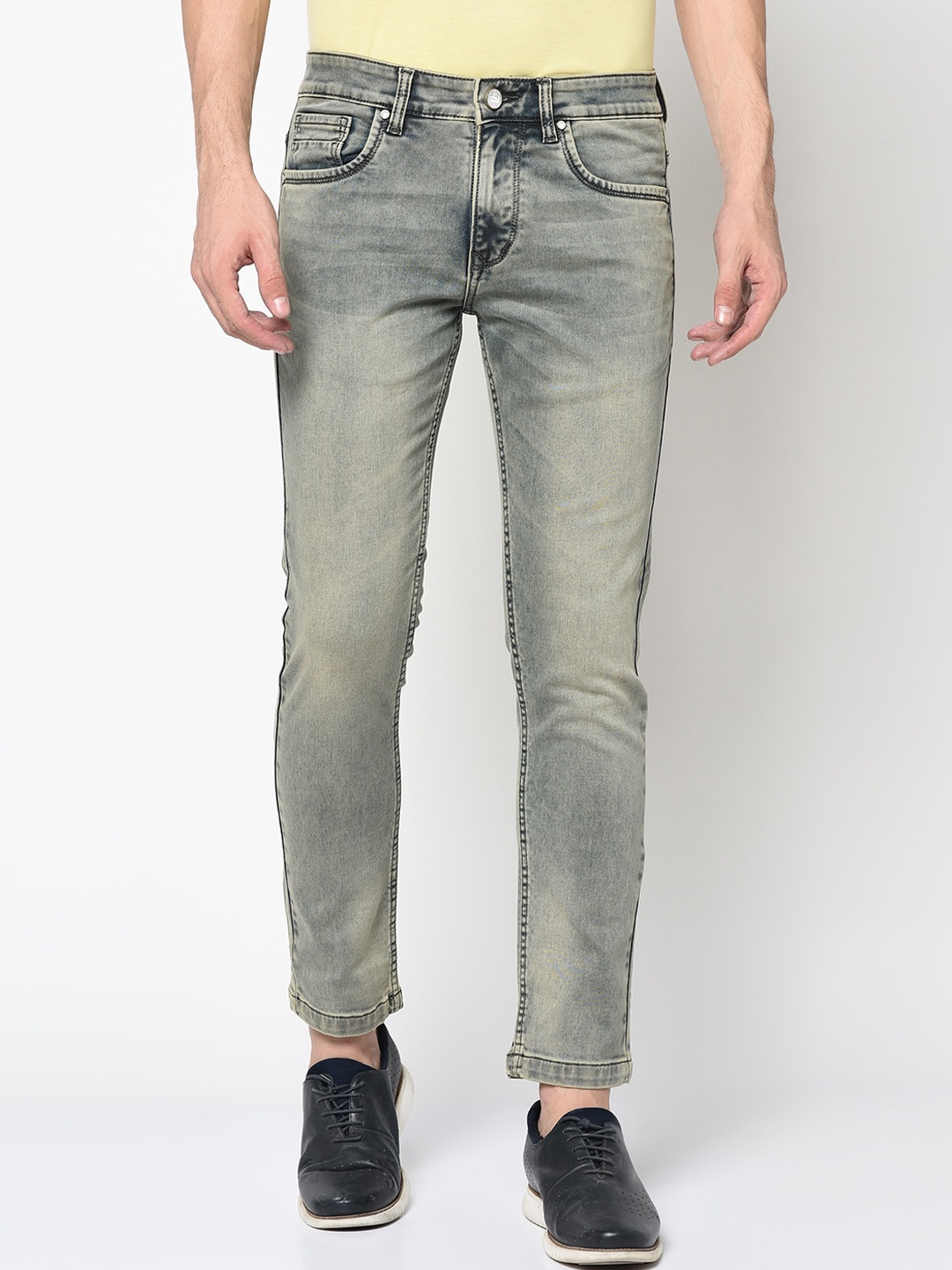 

Duke Men Regular Fit Mid-Rise Clean Look Stretchable Jeans, Grey