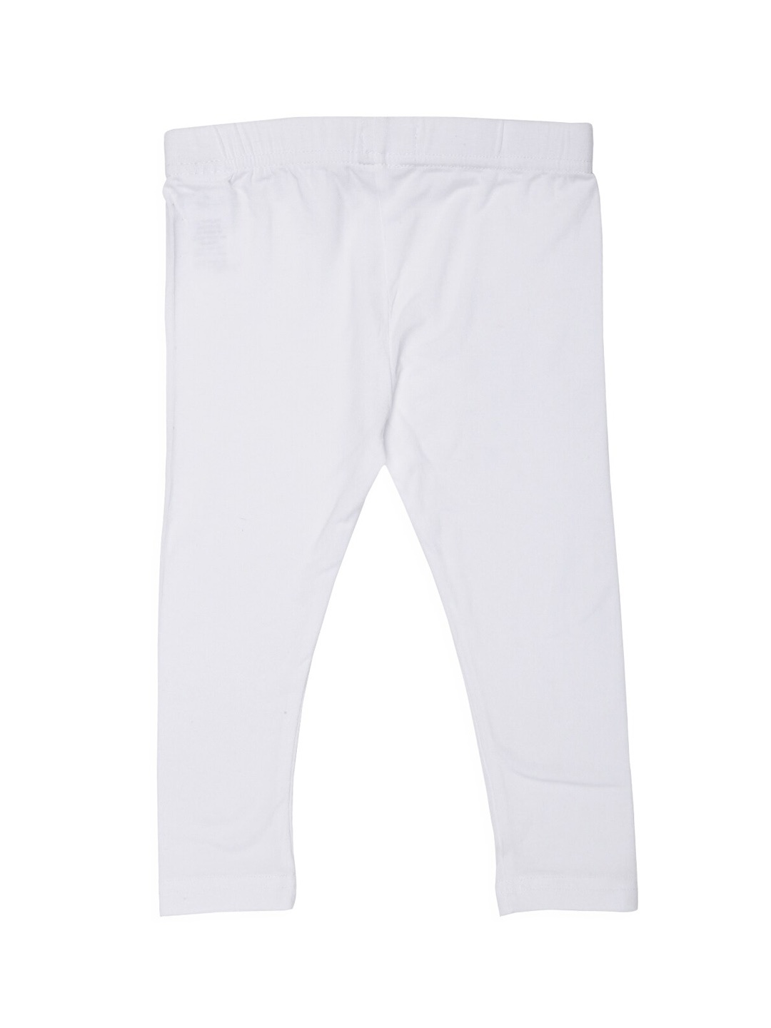 

De Moza Girls White Solid Ankle-Length Leggings