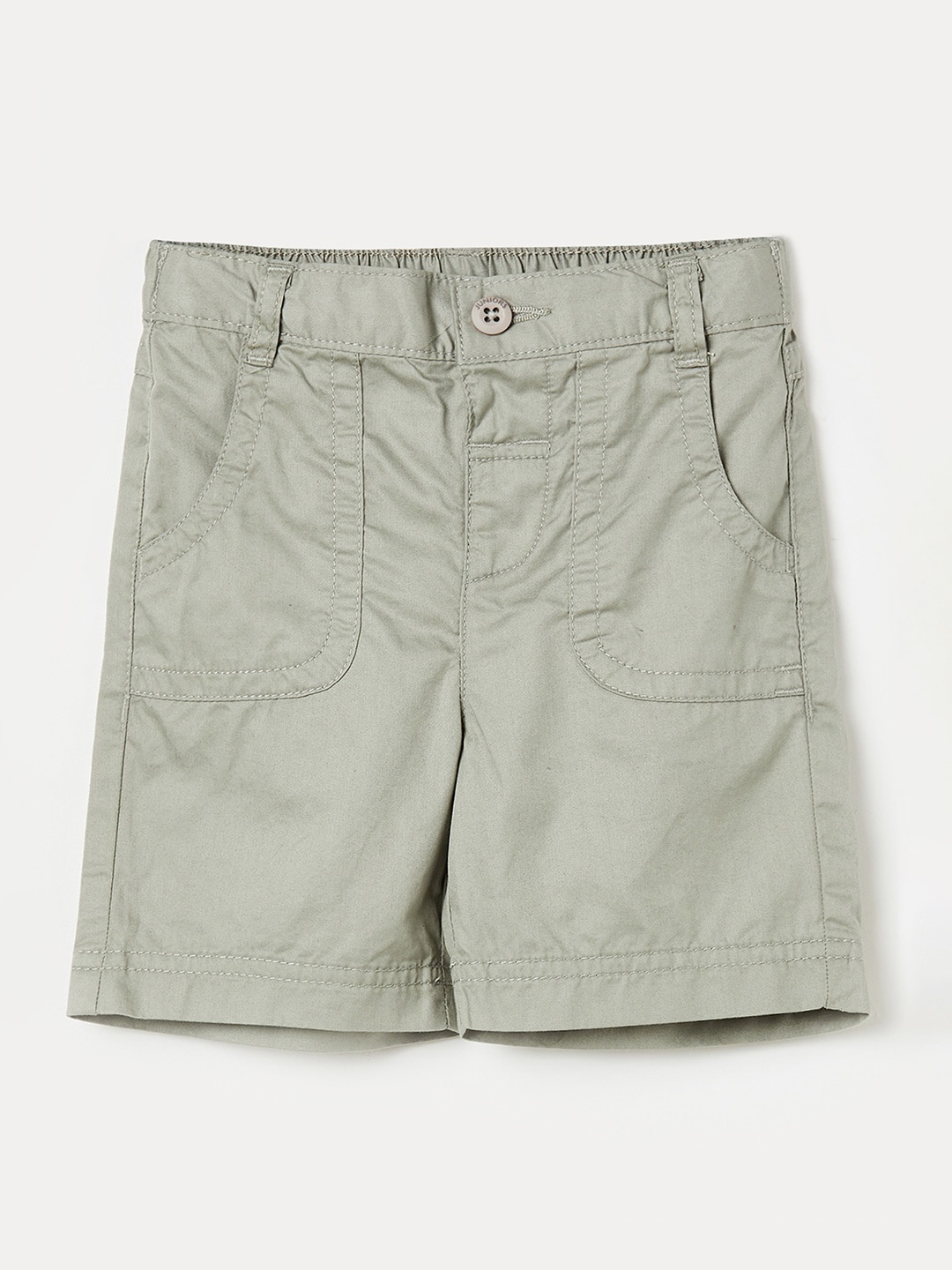 

Juniors by Lifestyle Boys Green Solid Slim Fit Regular Shorts
