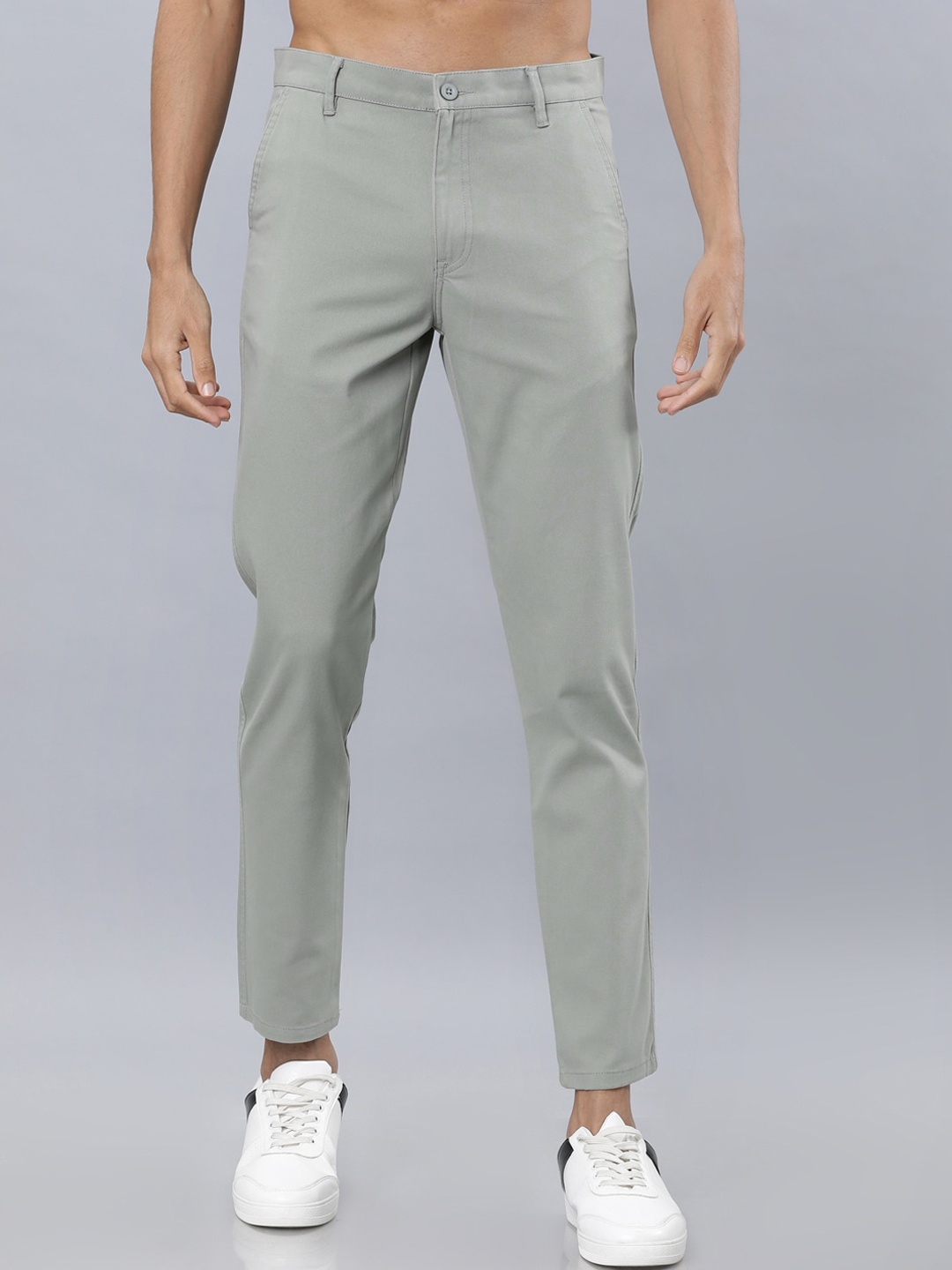 

HIGHLANDER Men Green Slim Fit Solid Regular Trousers