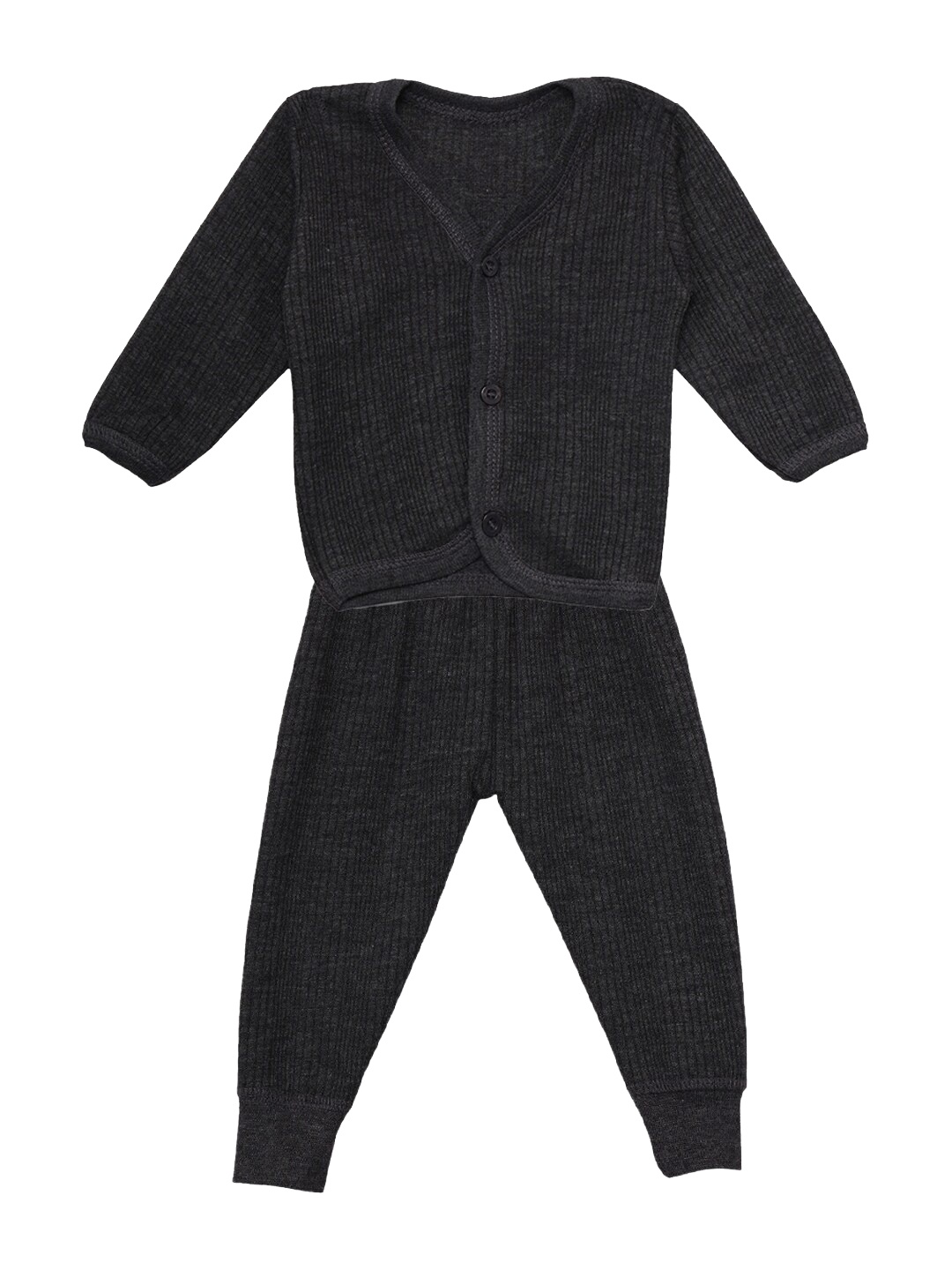 

YK Infant Kids Charcoal Grey Solid Thermal Set