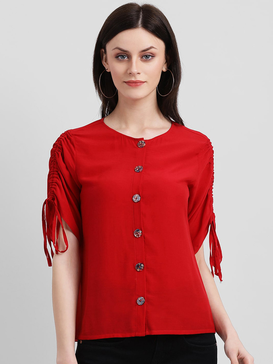 

Zink London Women Red Solid Top