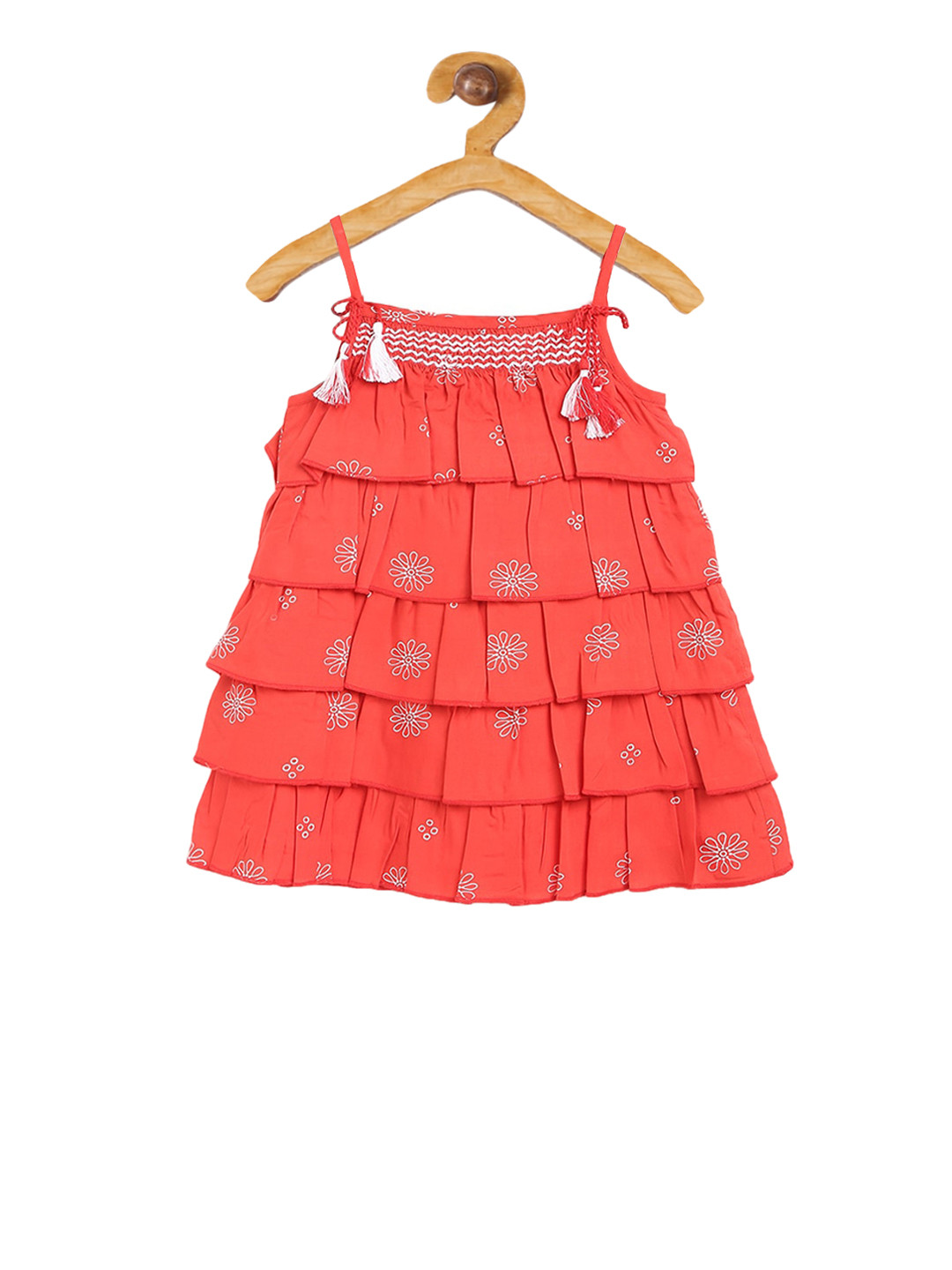 

Nauti Nati Girls Red Printed A-Line Dress