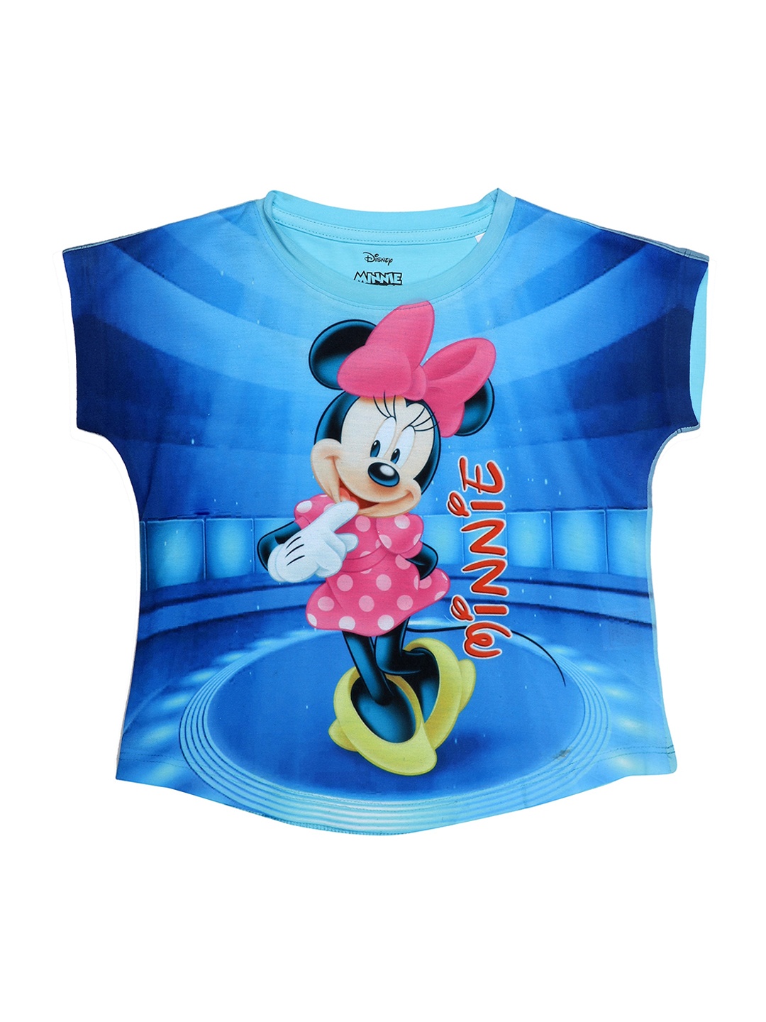 

Disney by Wear Your Mind Girls Blue Minnie Mouse Printed Top