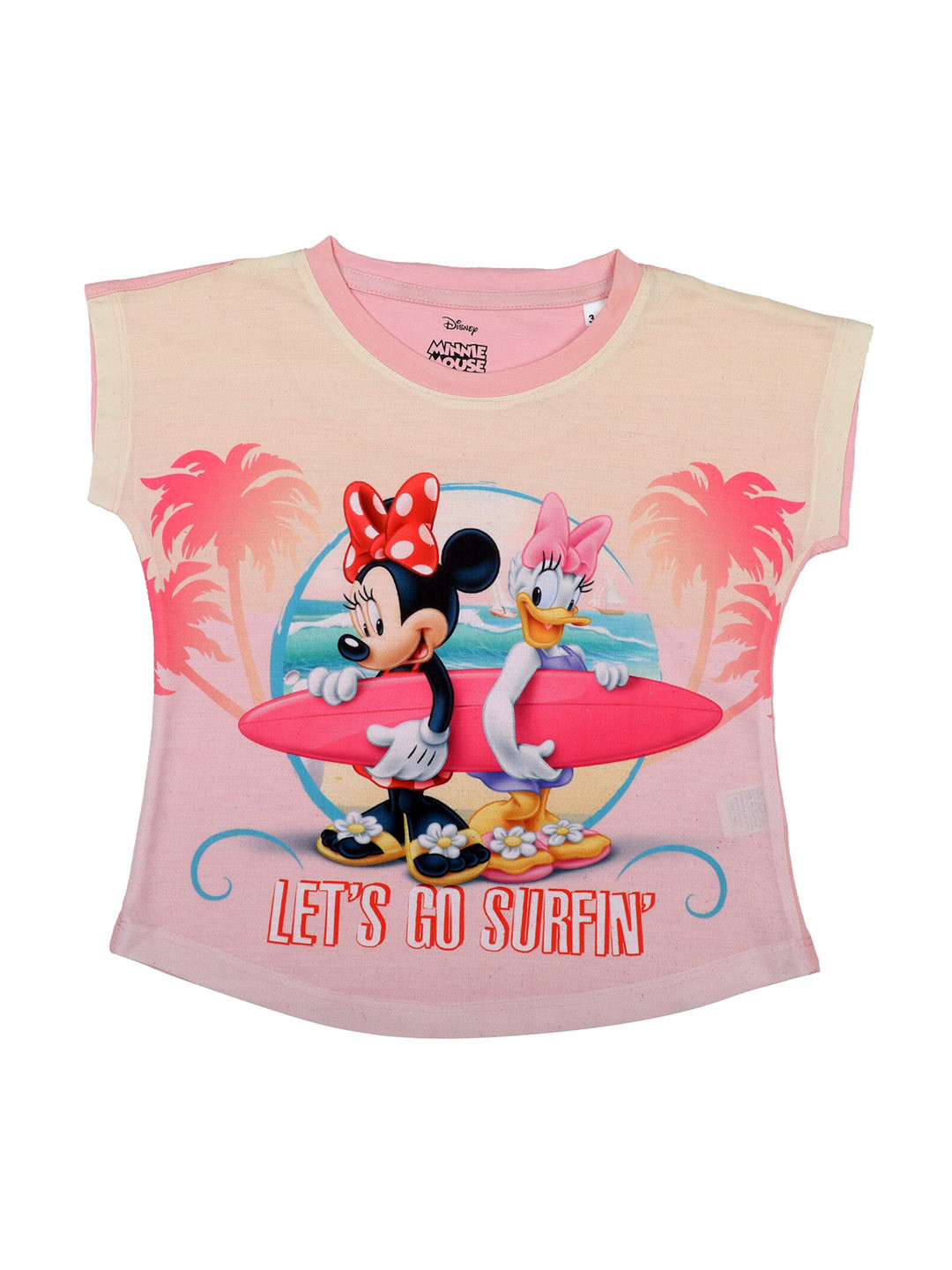 

Disney by Wear Your Mind Girls Pink Minnie Mouse Printed Top