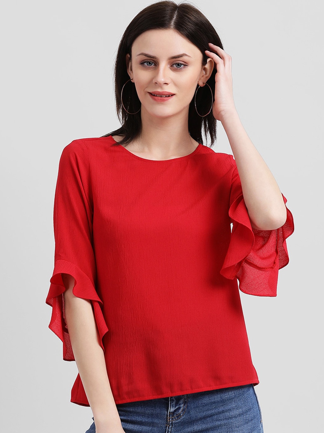 

Zink London Women Red Solid Top