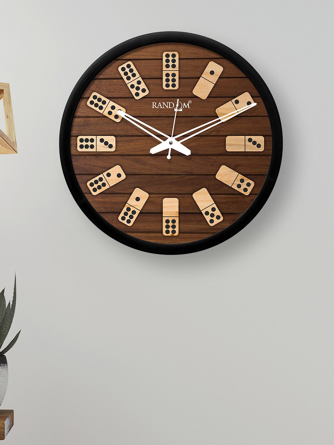 

RANDOM Black & Brown Printed 30.48 cm Analogue Wall Clock