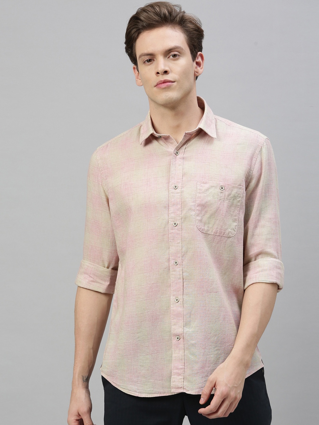 

RARE RABBIT Men Beige Shirt