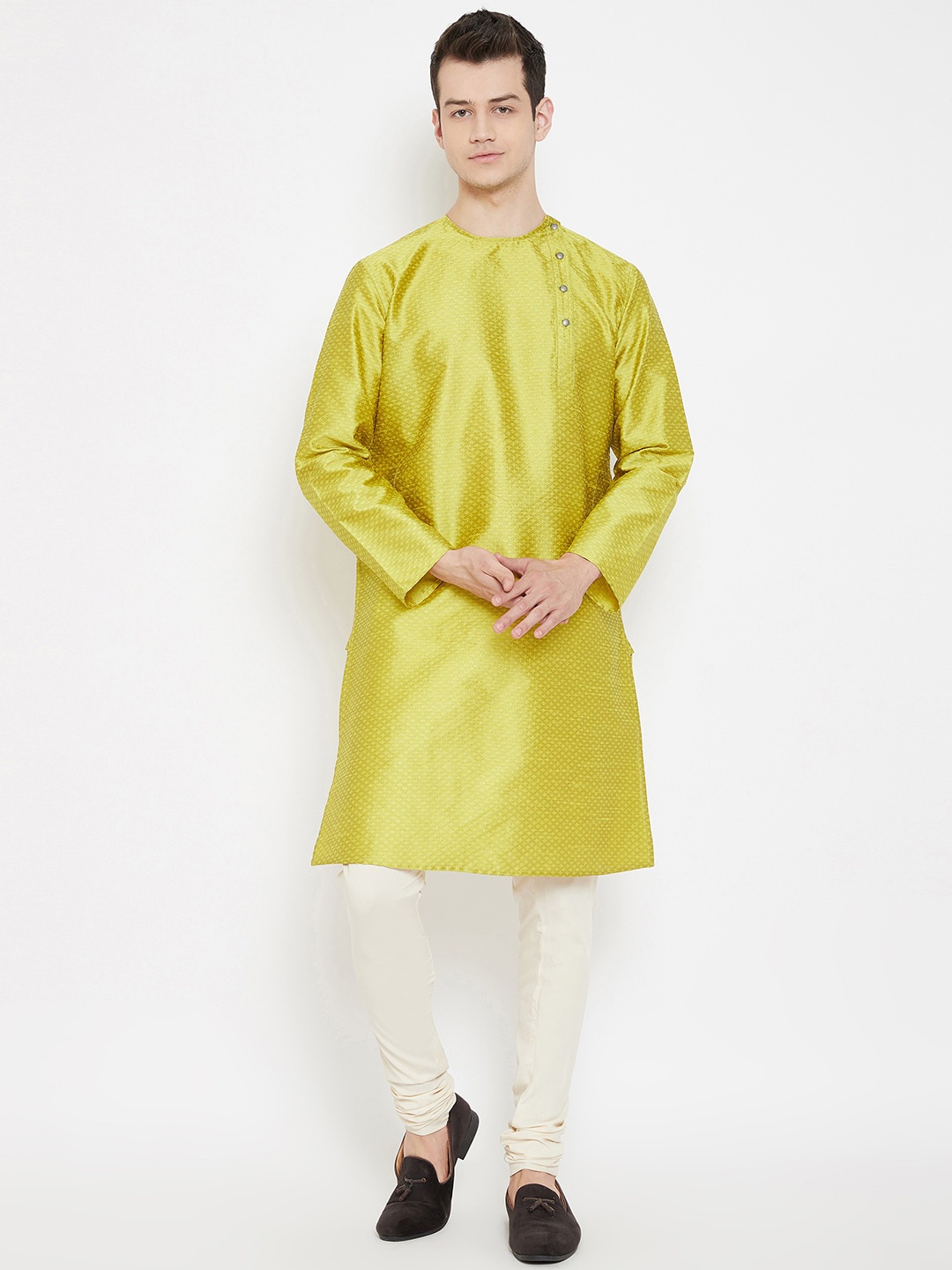 

even Men Gold-Toned Kurta