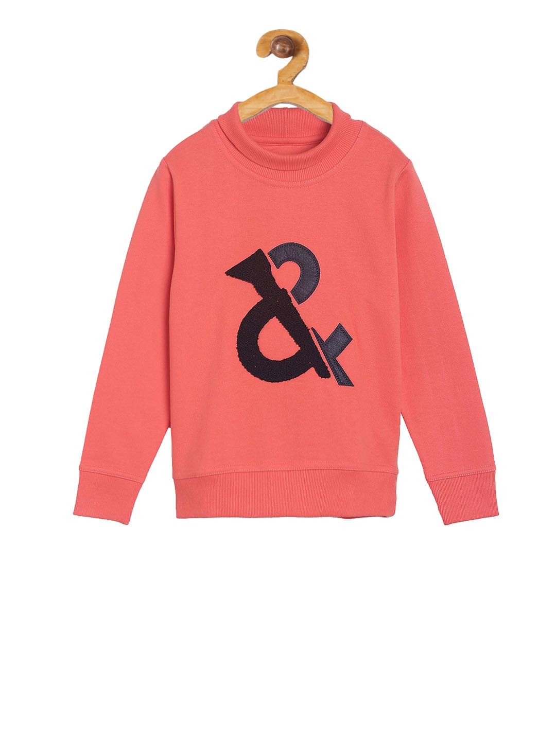

TALES & STORIES Boys Orange & Black Printed Sweatshirt