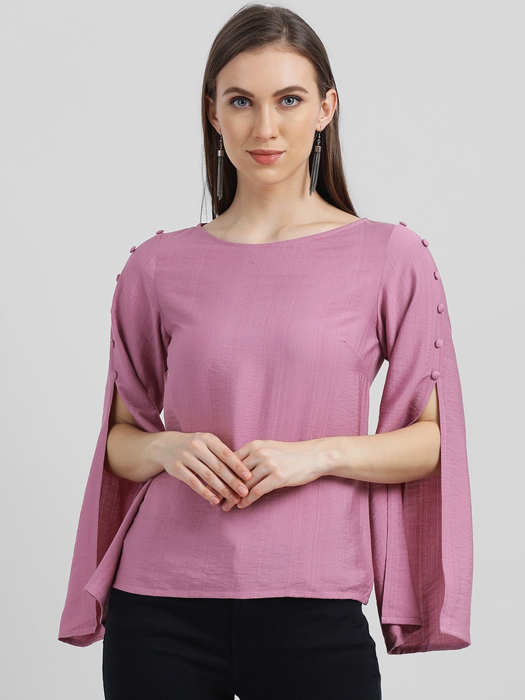 

Zink London Women Purple Solid Top