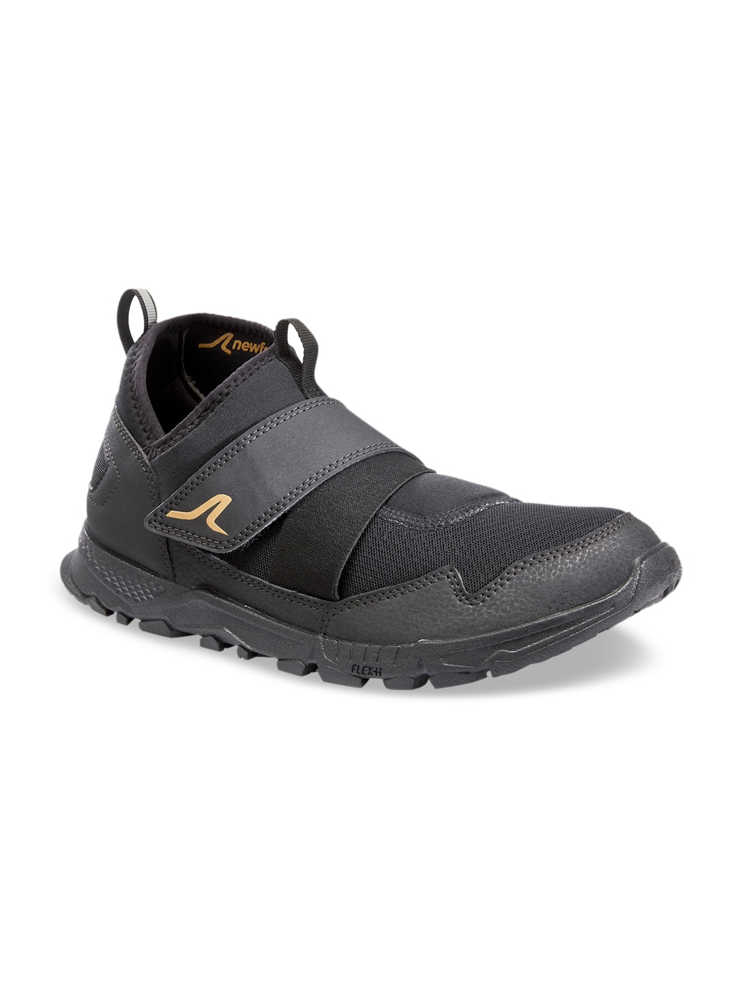 

Newfeel By Decathlon Unisex Black Synthetic Walking Shoes