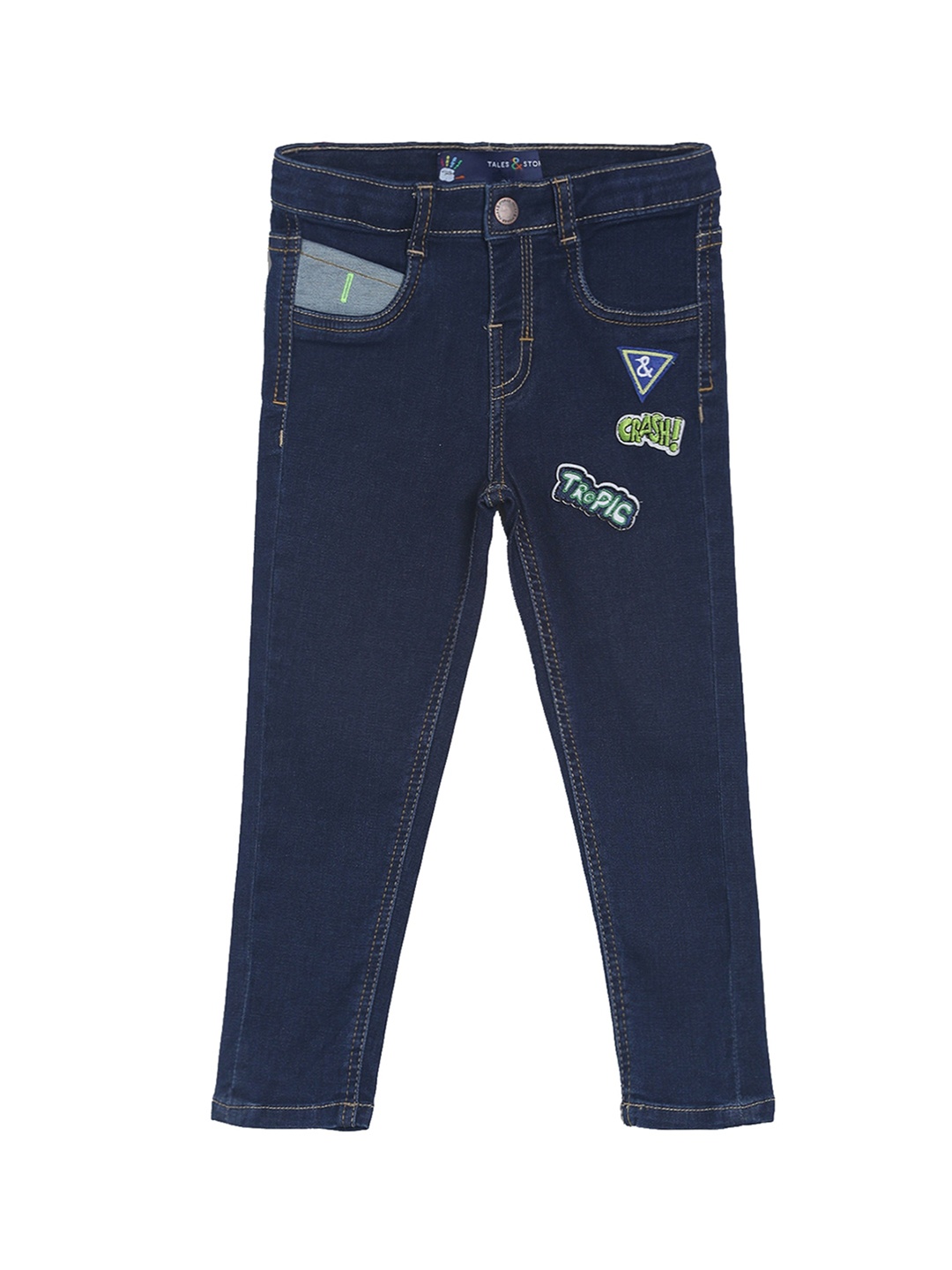 

TALES & STORIES Boys Navy Blue Regular Fit Jeans
