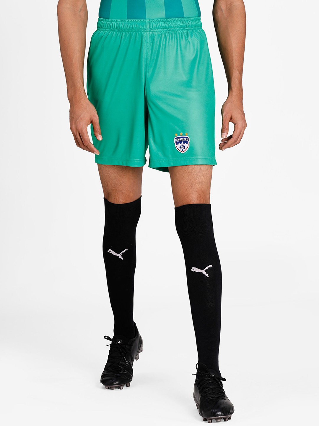 

Puma Men Green Solid Regular Fit BFC 3rd Shorts Shorts