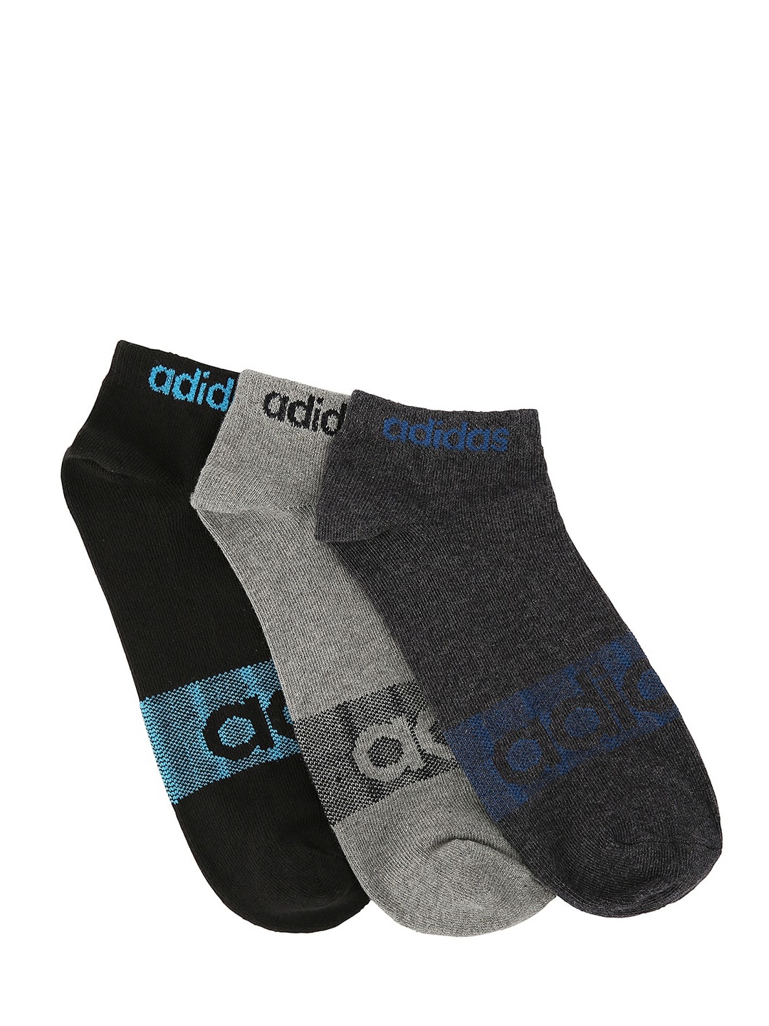 ADIDAS Men Pack of 3 Assorted Ankle-Length Socks