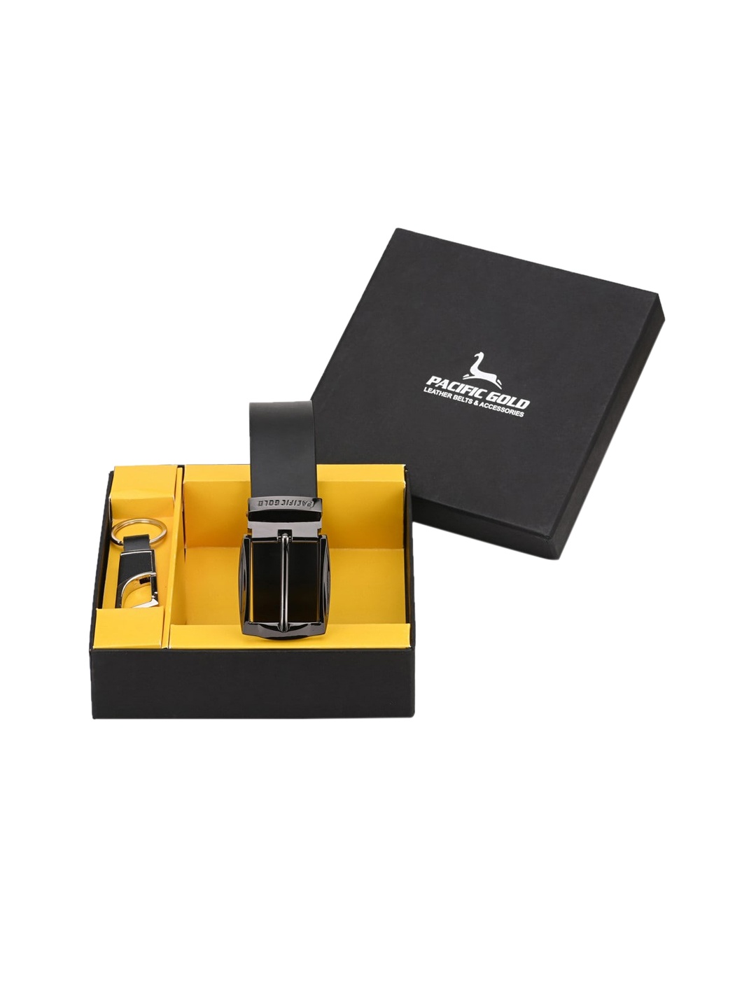 

Pacific Gold Men Black Genuine Leather Accessories Gift Set