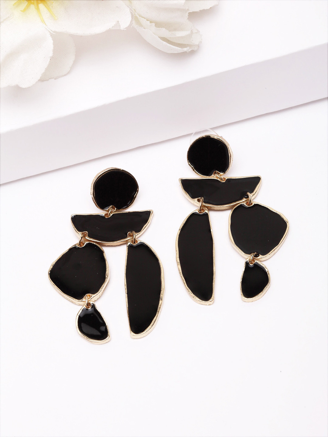 

AVANT-GARDE PARIS Black Contemporary Drop Earrings