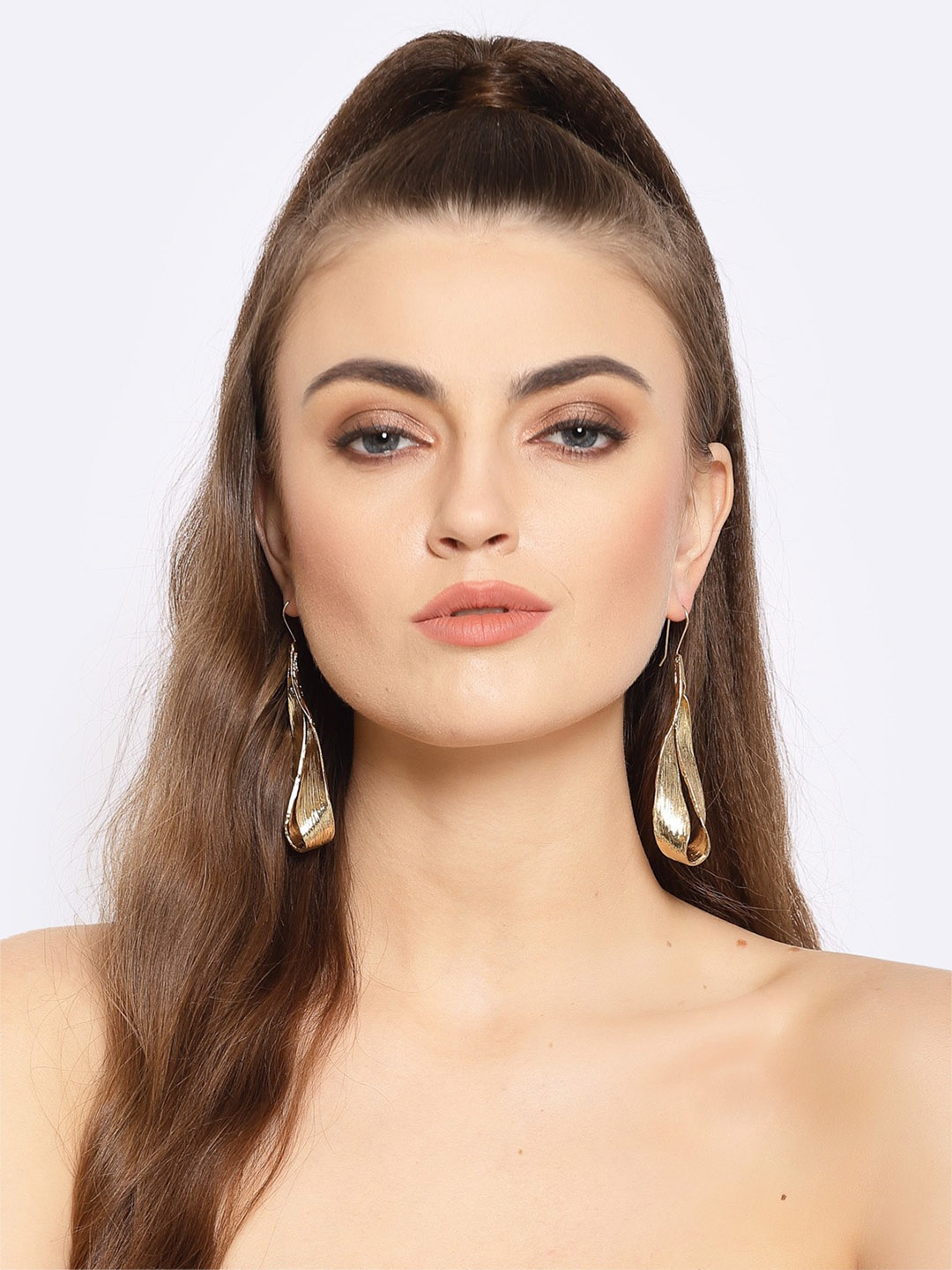 

AVANT-GARDE PARIS Gold-Plated Contemporary Drop Earrings