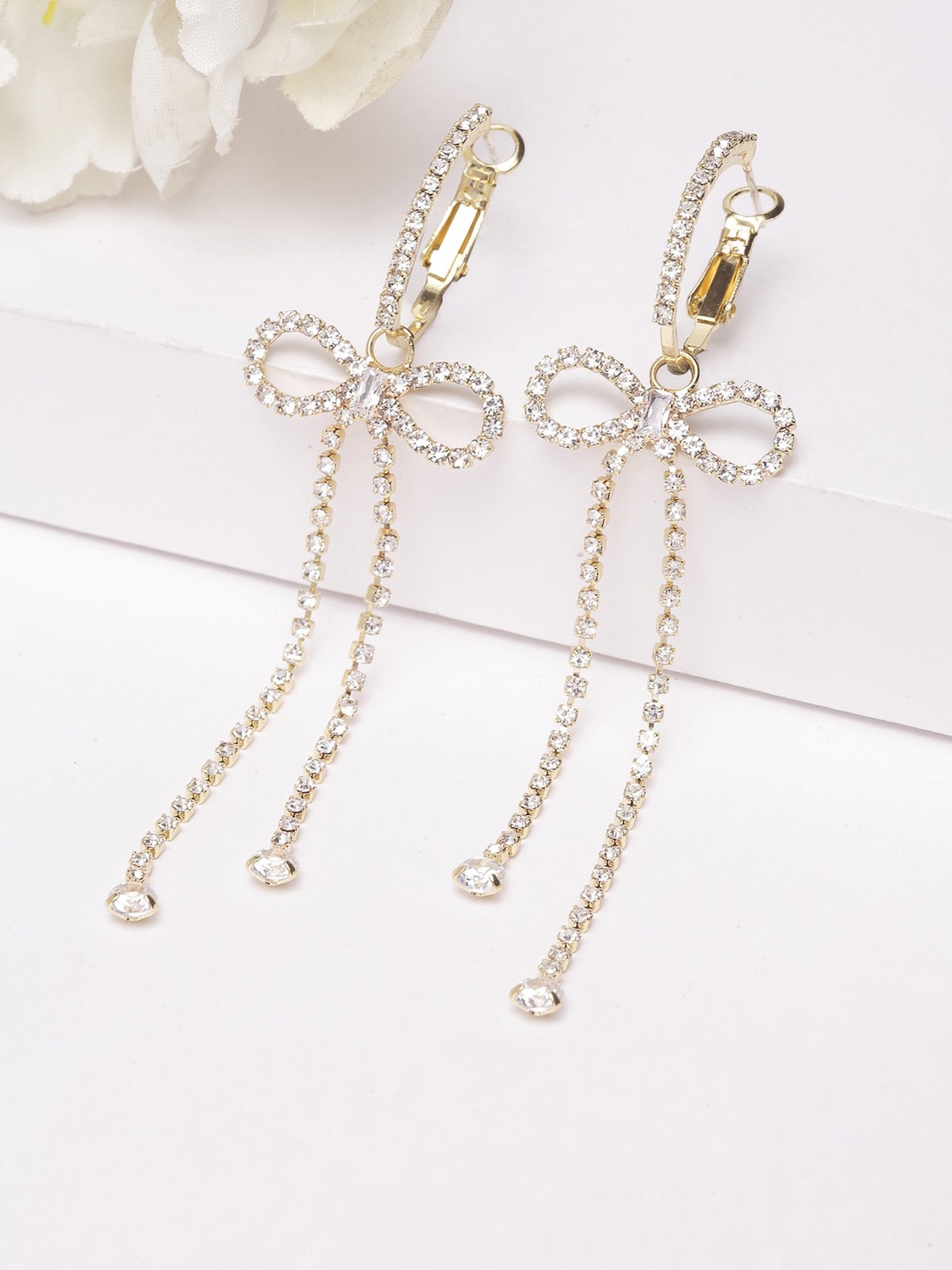 

AVANT-GARDE PARIS Gold-Toned Contemporary Drop Earrings