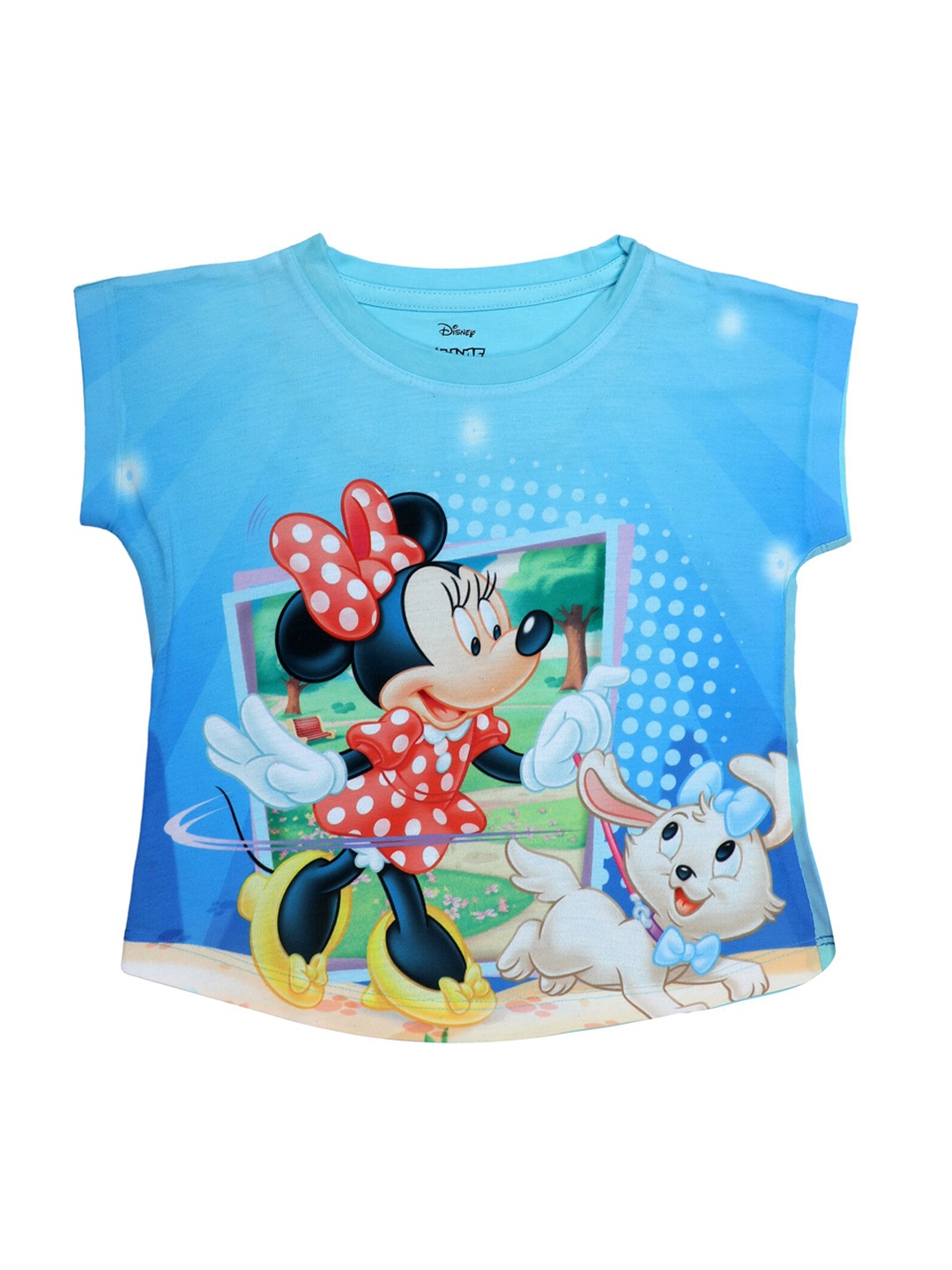 

Disney by Wear Your Mind Girls Blue Minnie Printed Top