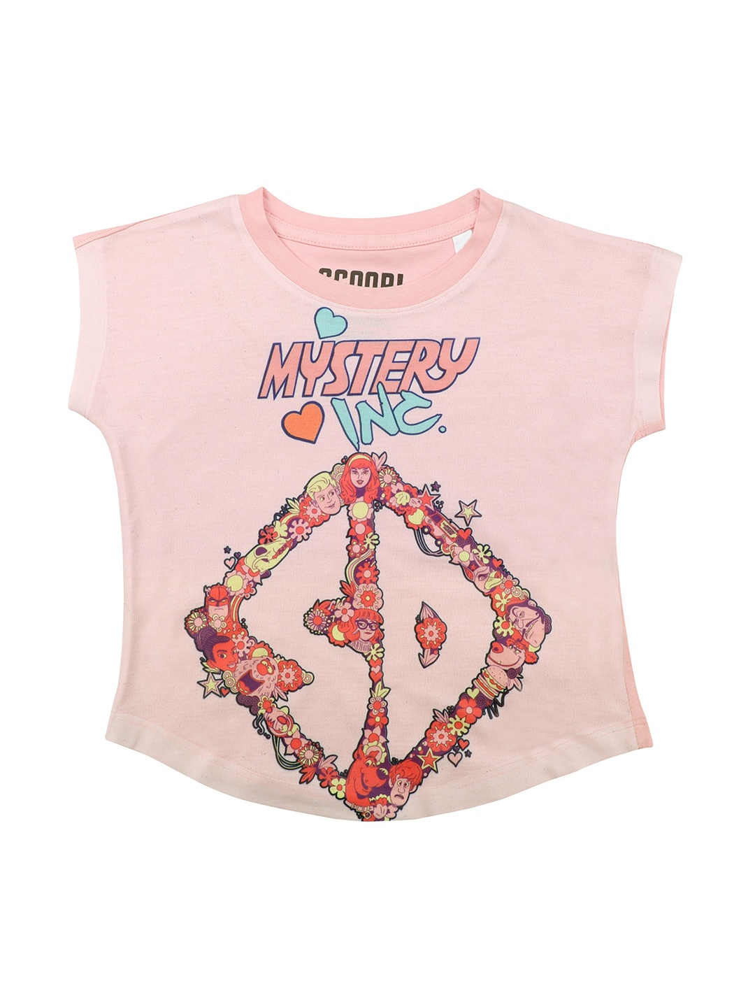 Scooby-Doo Girls Pink Scooby-Doo Printed Top