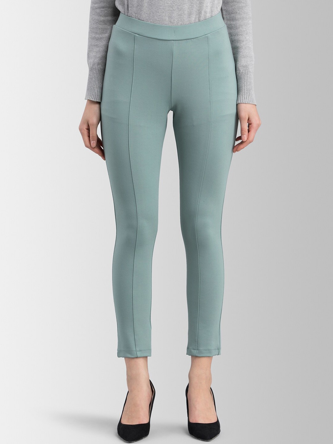 

FableStreet Women LivIn Skinny Fit Treggings, Green