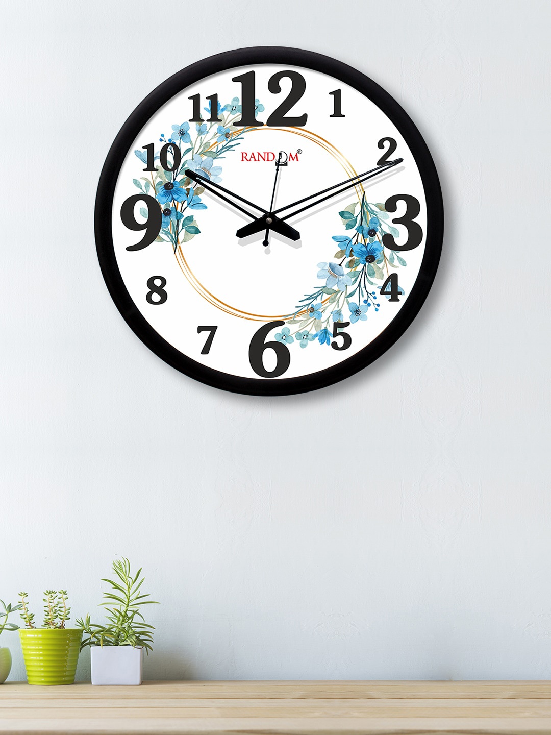 

RANDOM White & Black Round Printed 30.48 cm Analogue Wall Clock