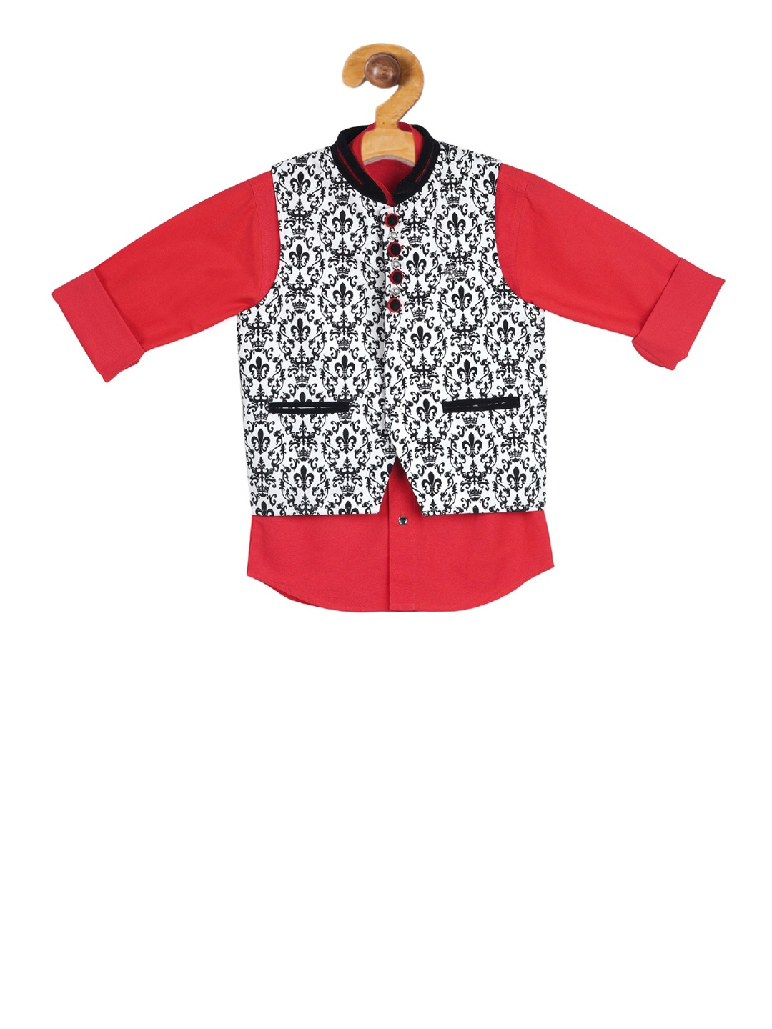 

Actuel Boys Black & Red Waistcoat with Shirt