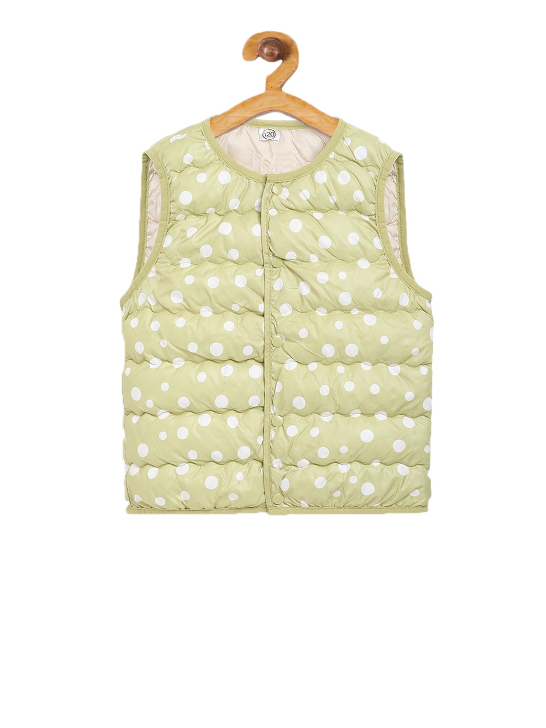 

Kids On Board Unisex Kids Green Printed Puffer Jacket