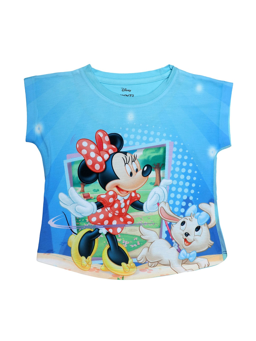 Disney by Wear Your Mind Girls Blue Printed Top