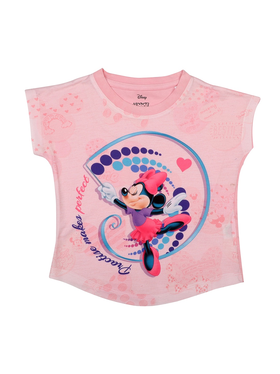 

Disney by Wear Your Mind Girls Pink Printed Top