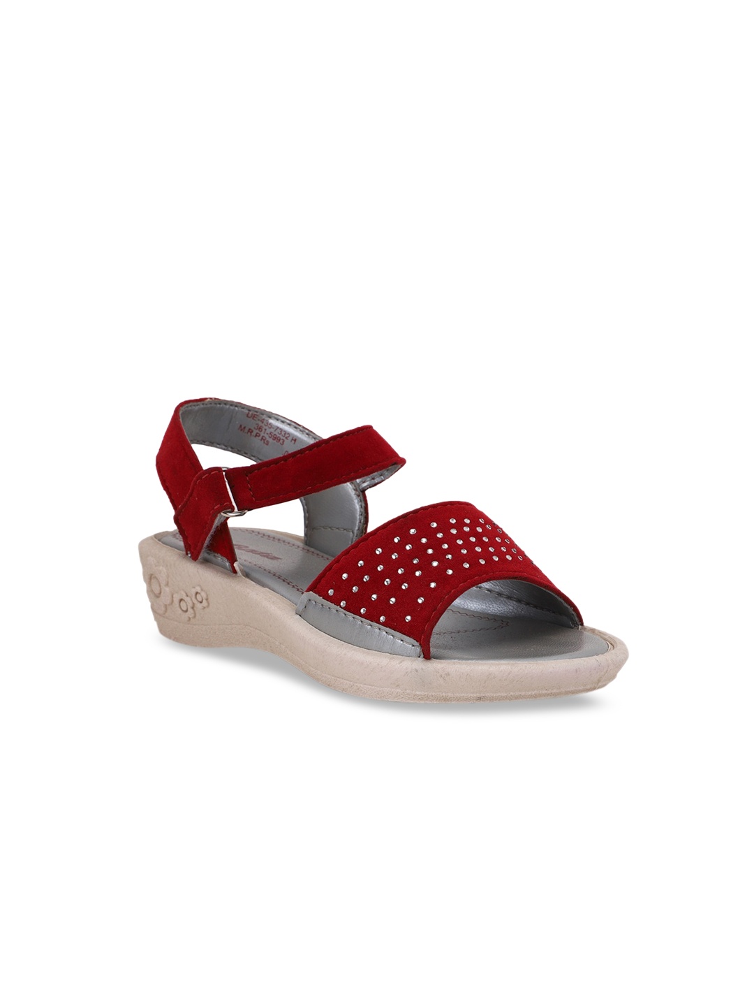 

Bubblegummers Girls Red Embellished Wedges