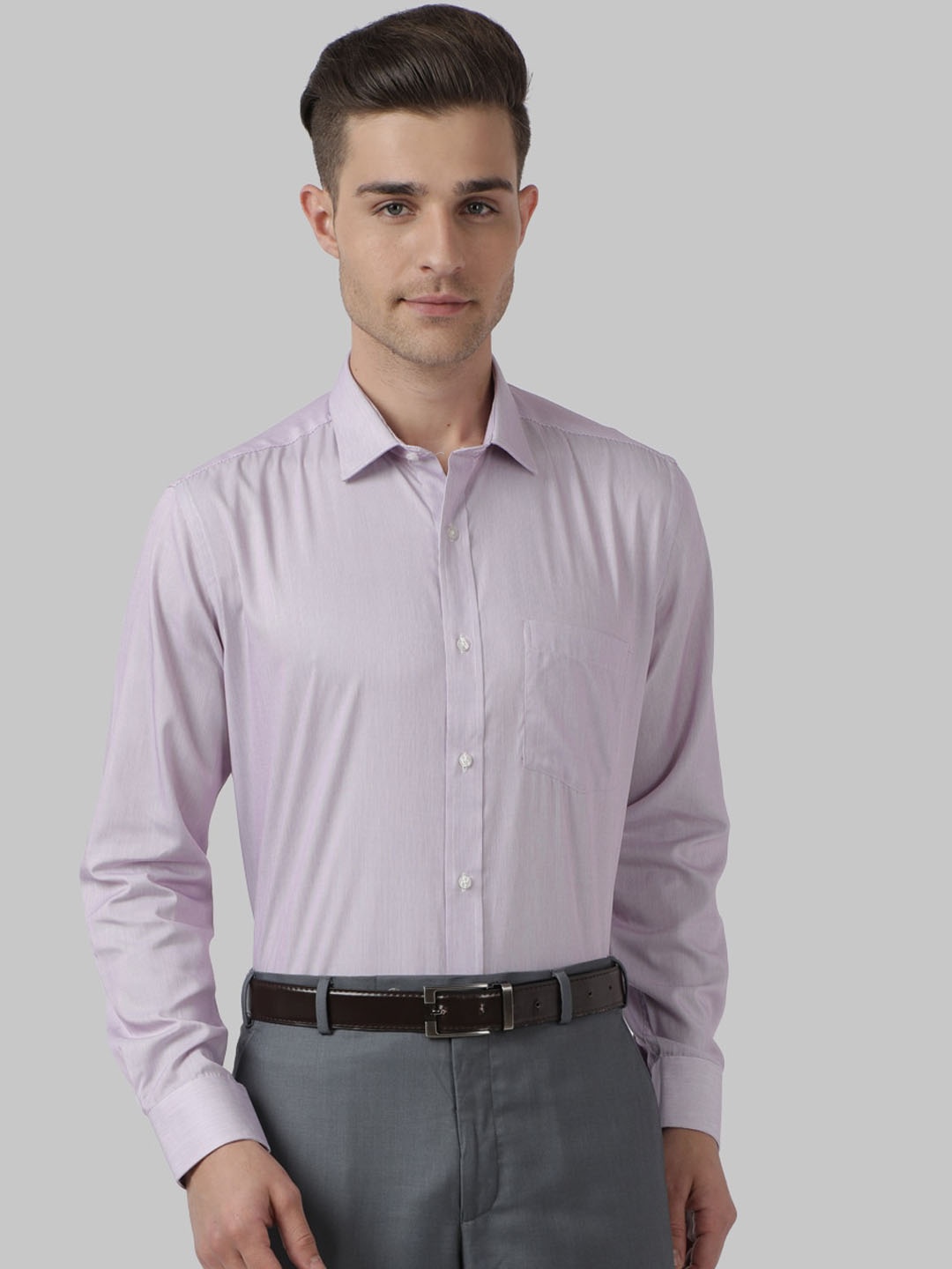 

Park Avenue Men Lavender Regular Fit Solid Formal Shirt