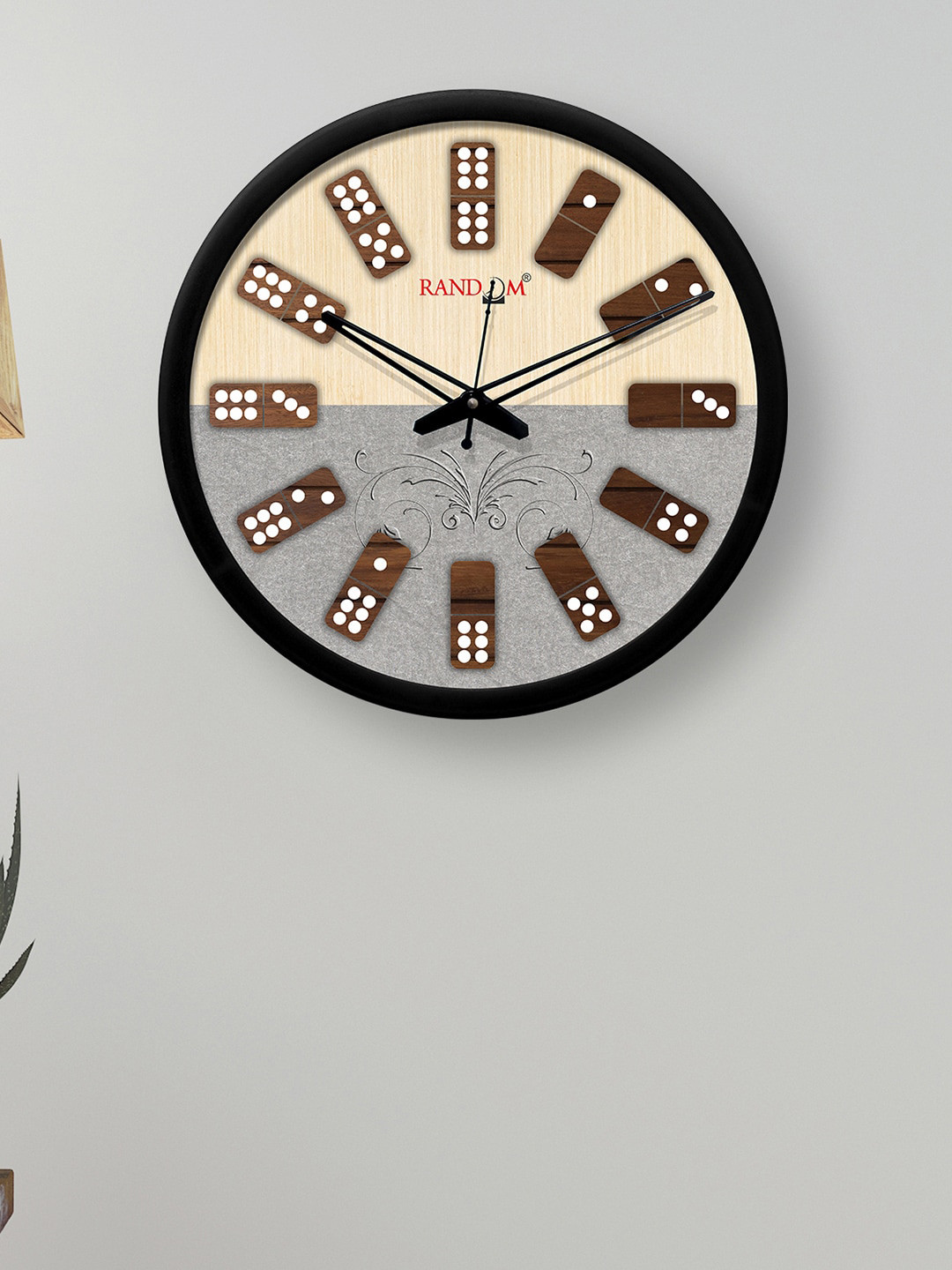 

RANDOM Black & Grey Printed 30.48 cm Analogue Wall Clock