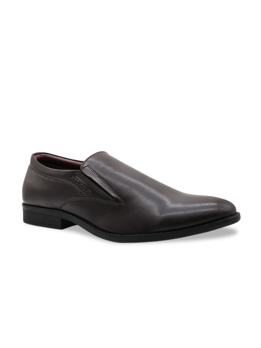 

Provogue Men Brown Solid Formal Slip-Ons