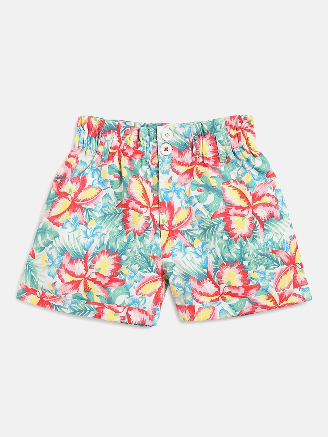 

Nauti Nati Girls Multicoloured Printed Regular Fit Regular Shorts, Multi