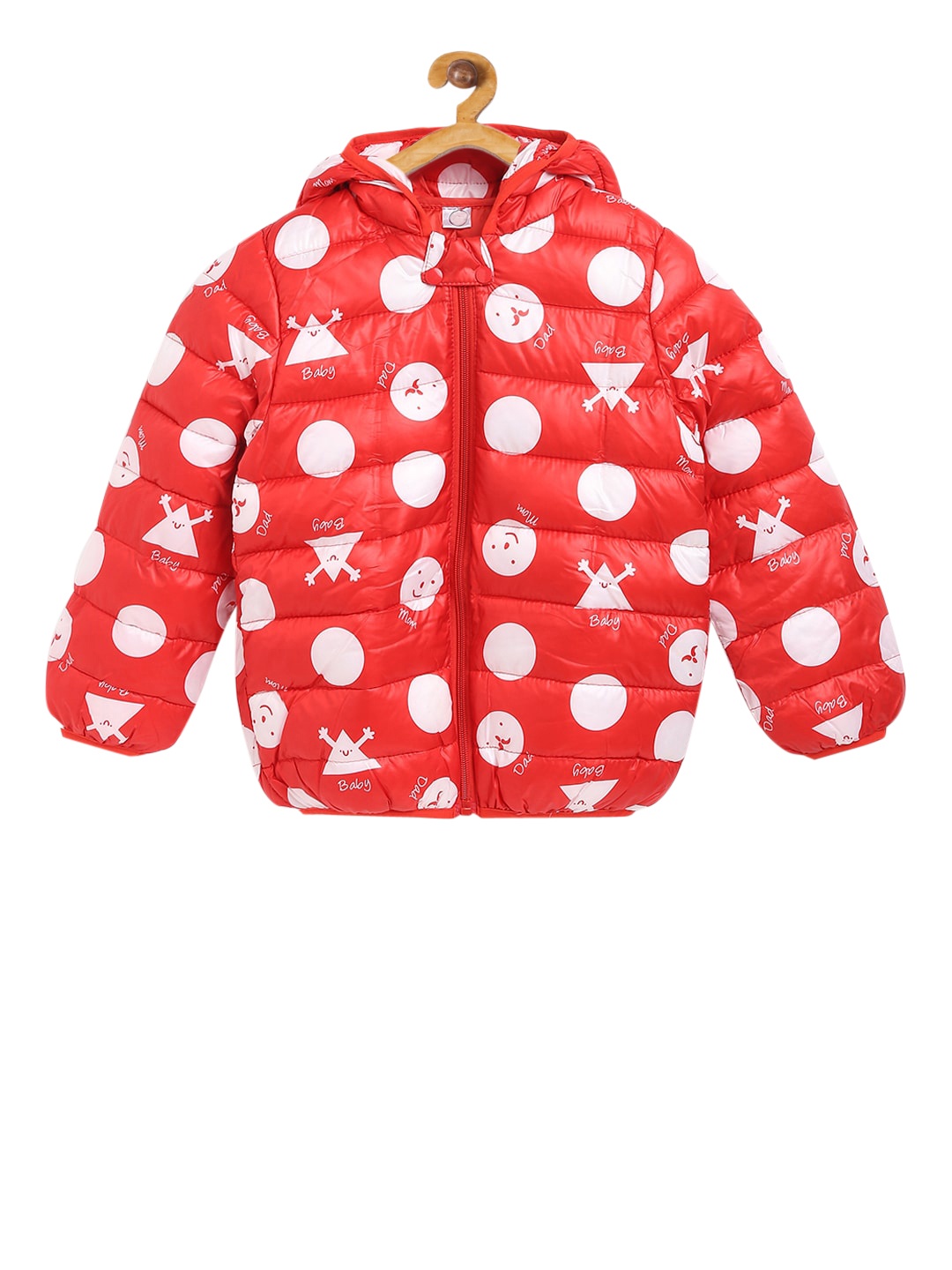 

Kids On Board Unisex Kids Red Printed Open Front Jacket
