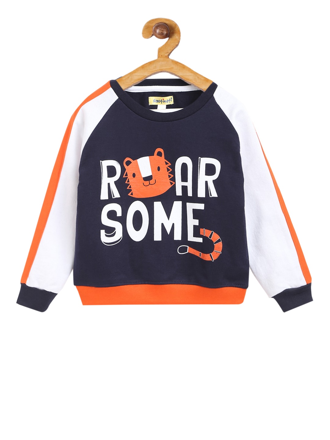

Nauti Nati Boys Navy Blue Printed Sweatshirt