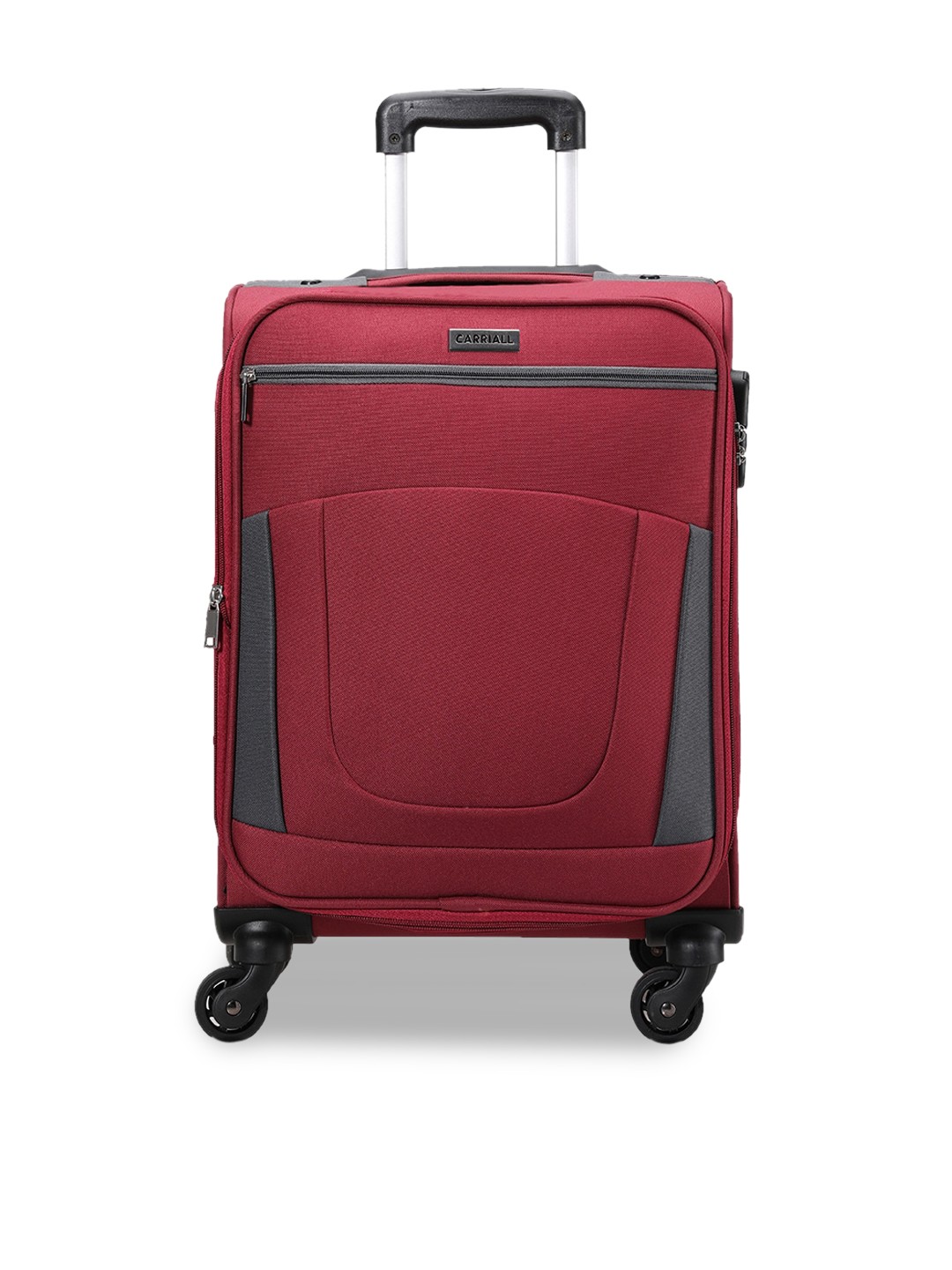 

CARRIALL Red Solid Cabin Soft Luggage Trolley Suitcase