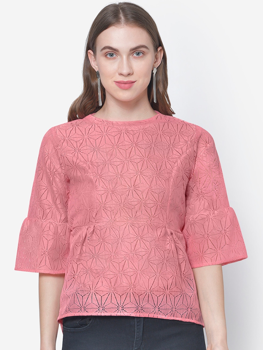 

Martini Women Pink Self Design Top