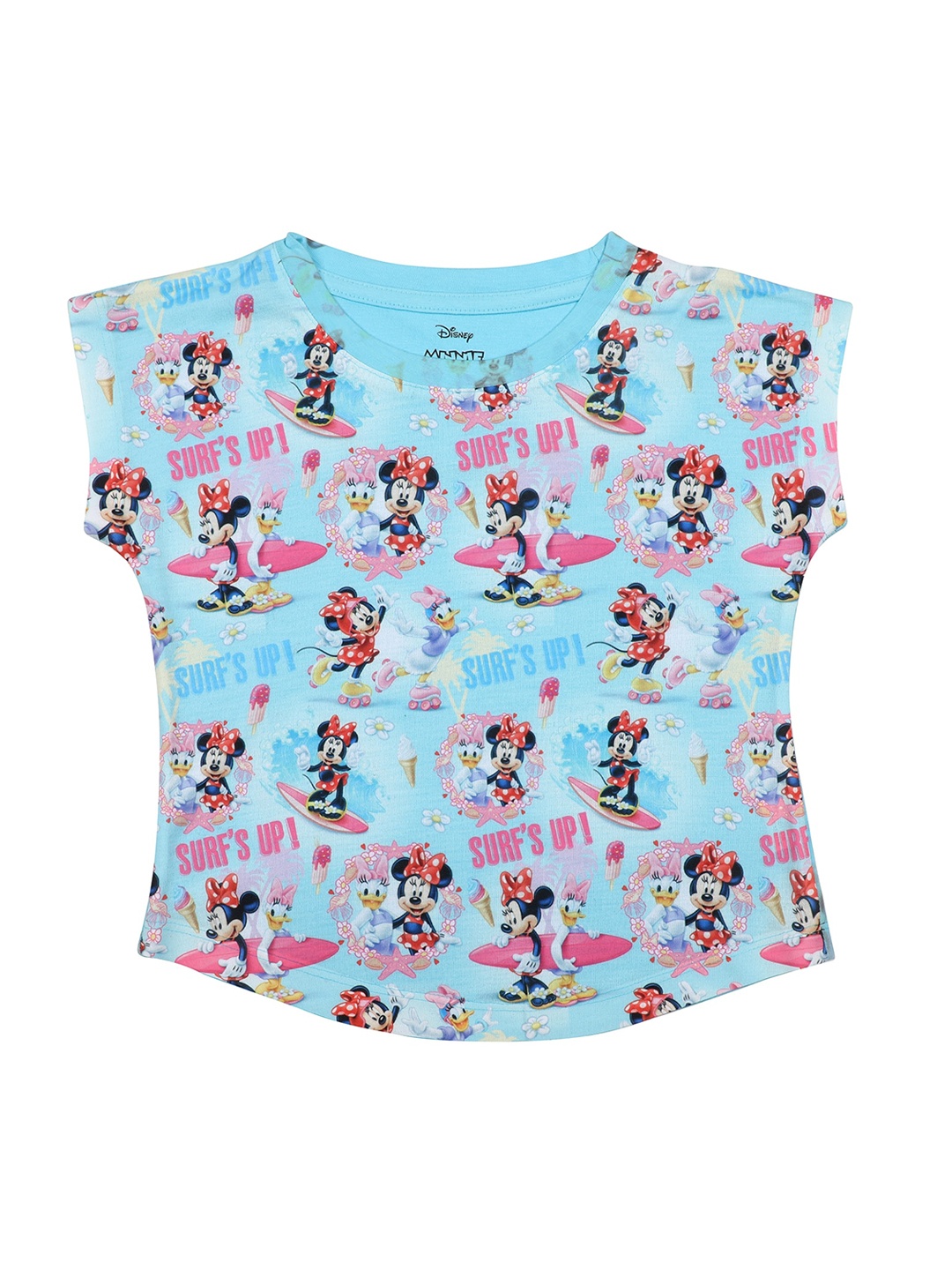 Disney by Wear Your Mind Girls Blue Printed Top