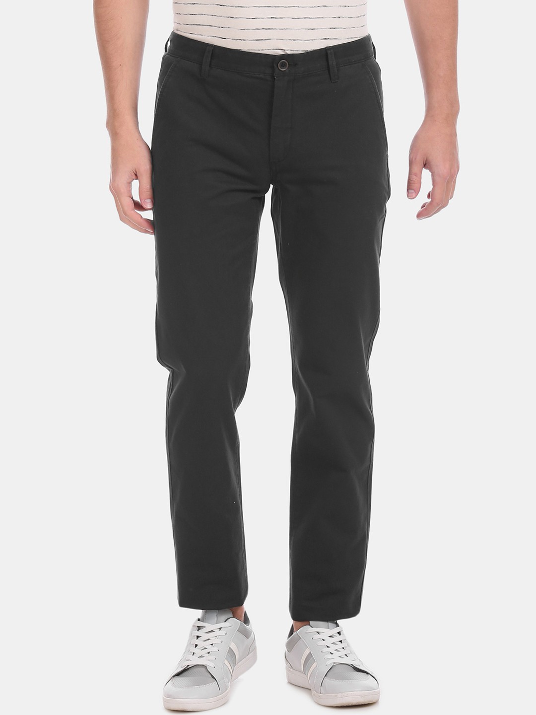 

Arrow Sport Men Black Slim Fit Solid Regular Trousers