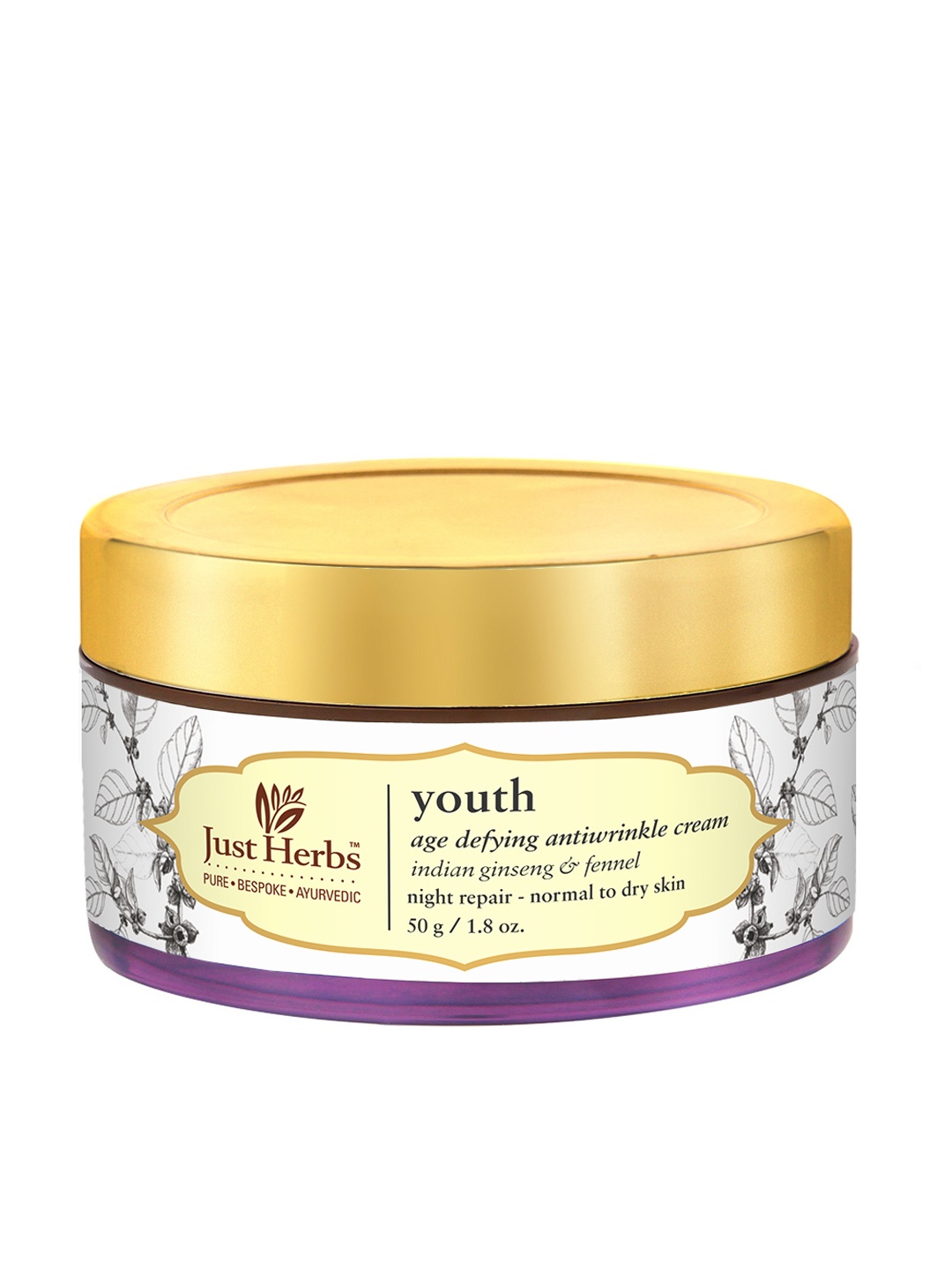 

Just Herbs Age Defyining Anti Wrinkle Cream 50 g, White