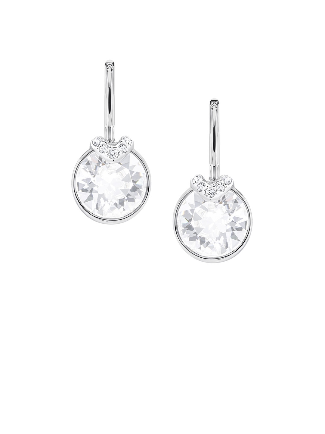 

SWAROVSKI Rhodium-Plated Bella V Pierced Earrings, White