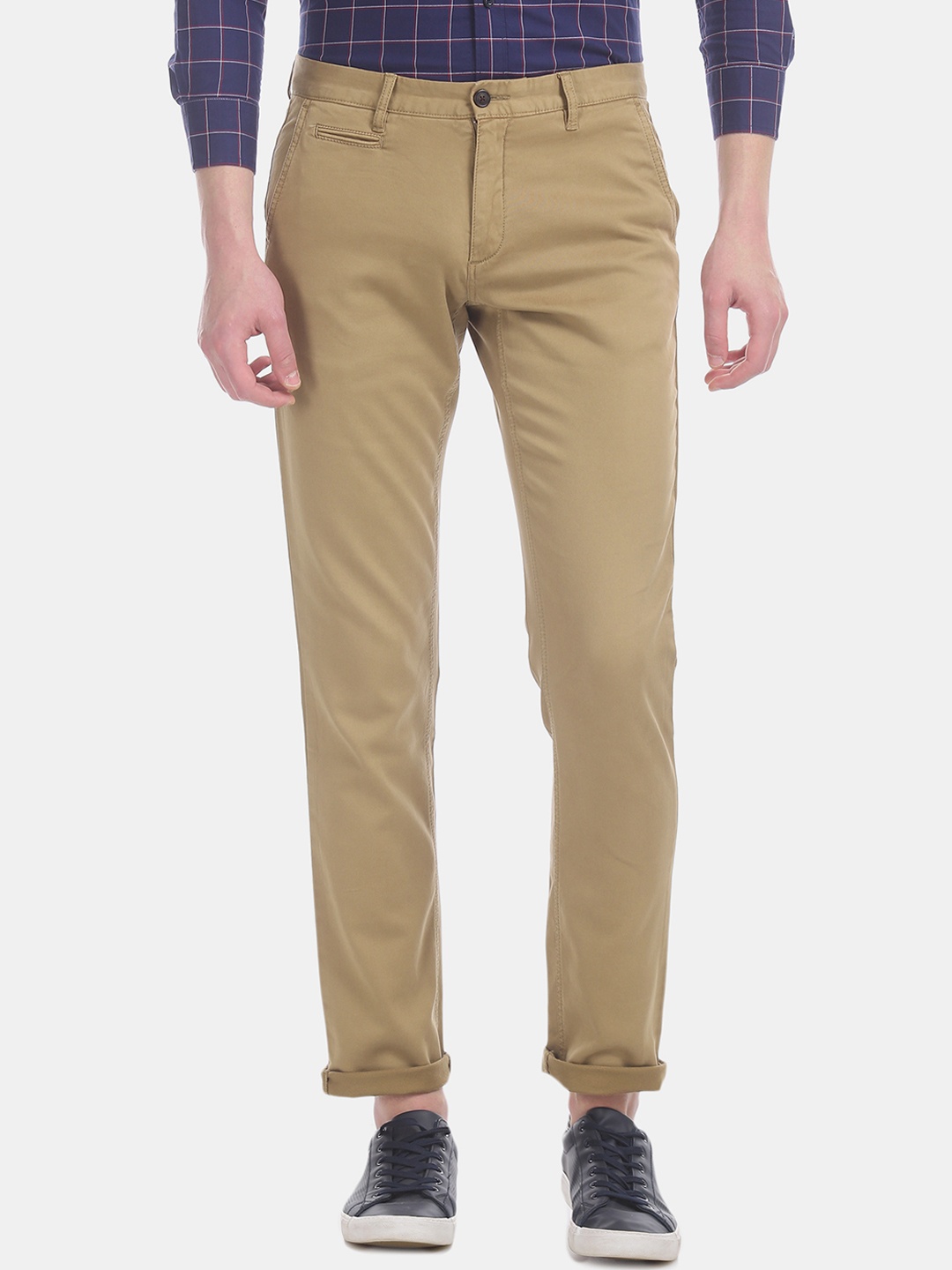 

Arrow Sport Men Brown Slim Fit Solid Regular Trousers