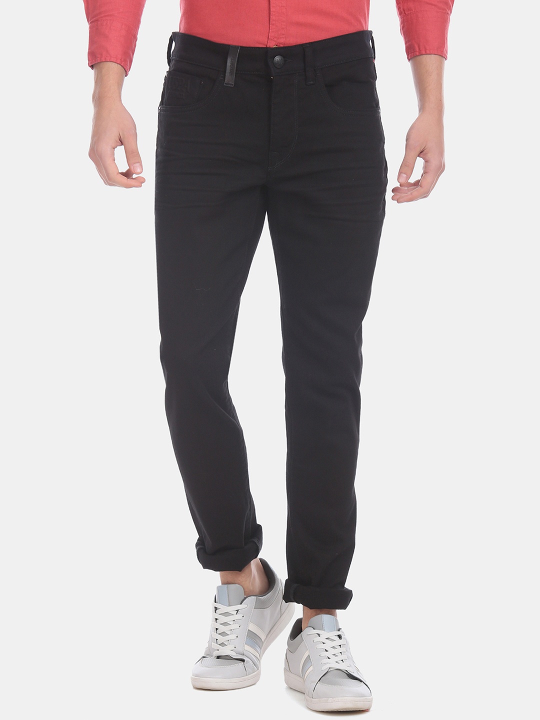 

U.S. Polo Assn. Men Black Slim Fit Mid-Rise Clean Look Stretchable Jeans