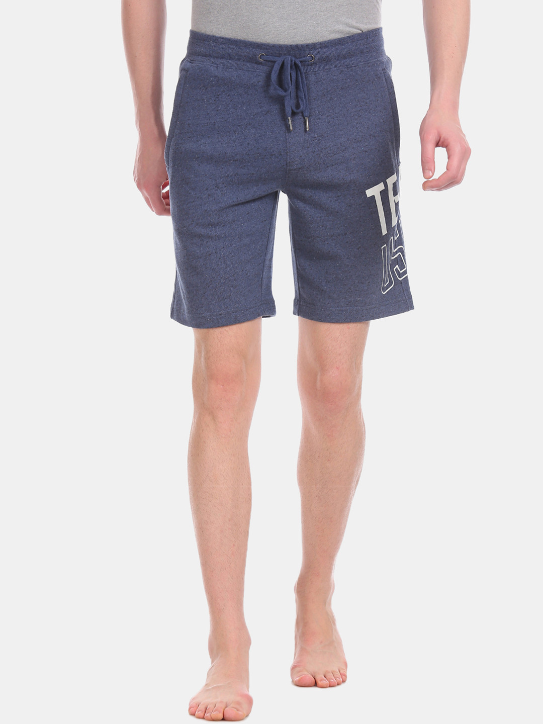 

U.S. Polo Assn. Men Navy Printed Lounge Shorts, Navy blue