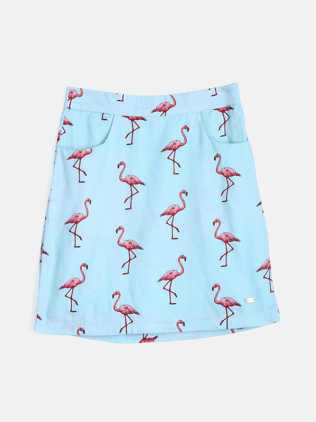 

ELLE Girls Blue & Pink Printed A-Line Skirt
